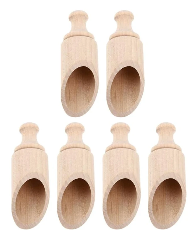 6 st mini-teskedar för hushållsbruk, ergonomiskt handtag och släta kanter