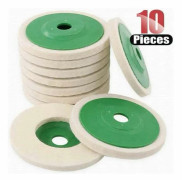 [BQ] 10-pack 4\" (10 cm) wool polishing discs for angle grinders