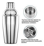 Cocktail Shaker Mixer Set i rostfritt stål med sil [DB]