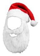 【LD】Tomtedräktstillbehör, jultomteskäggperuker och hatt julcosplay-rekvisita kompatibel med vuxna kvinnor och män presenter flerfärgad Multicolor