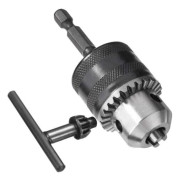 1,5-13mm 6,35mm Hex Skaft Snabbväxlande Borrchuck Adapter, 1/2-20UNF Borrchuck Konverterare med Chucknyckel för Elektrisk Borromvandling