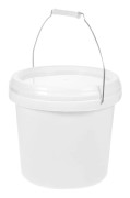 1,75 Gallon Vit ABS Färgbehållare med Lock, Multifunktionell Handhållen Förvaringsbehållare
