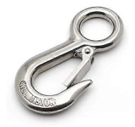 Heavy Duty American Cargo Hook. Lifting Hook. 0.2T 304 Stainless Steel. Large Eye. (FMY)
