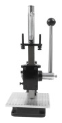 Läder stanspress - Manuell hålstansmaskin - 35 cm höjd - 8,8 cm halsdjup - 5 cm slaglängd - ≤160 kg tryck - Gjutjärn - Svart