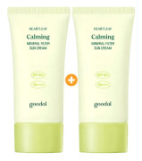 [Goodal] Houttuynia Cordata Lugnande Mineral Solkräm SPF50+ PA++++ (50ml x 2st) - Zinkbaserad Skonsam Barriär Återuppladdning