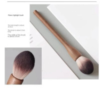 Ny 1st europeisk vintage trähandtag sminkborste högkvalitativ valnöt Lös pulver Blush Foundation konturborste Supermjuk