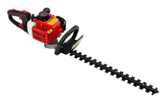 Bensindriven Häcksax - Lång Räckvidd Trimmer - 22,5cc Motor - 56 cm Svärd - 9000 Varv/Min - Buskröjare Trädgård Park - Röd
