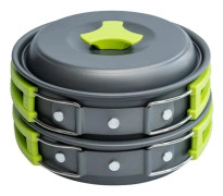 Camping Köksredskap Mess Kit för Backpacking Camping Kök Set - Backpacking Camping Grytor och Pannor Set - Bärbar Camping Spis Backpacking