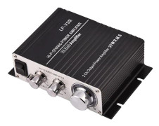 Mini 2-kanals HiFi Stereo Bil Ljud Effektförstärkare Digital Förstärkare Svart