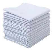 Herrnäsduk 12-pack Vita Näsdukar 40cm x 40cm Business