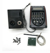 Lc-5 5-bands Akustisk Gitarr Pickup Pickup Folk Klassisk Eq Pickup Equalizer System Tillbehör (röd kant)