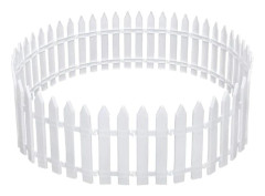 Christmas Tree Fence - White - Miniature Christmas Village - Home