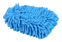 Chenille Car Wash Mitt - Thick Coral Fleece Cleaning Glove Soft Double-Sided Car Cleaning Mitt*Light Blue (80g)* Light blue (80g) Light blue (80g)
