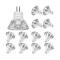 MR11 halogenlampor (12-pack), GU4 halogenlampa 12V 20W, MR11 GU4 dimbar lampa för takbelysning