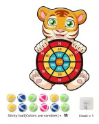 12 st Tiger Sticky Ball Toss Game Set med bräda söt tiger-FX-