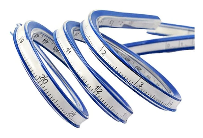 PVC+Metall Flexibel Linjal 30cm*2 Böjlig Kurvlinjal Tydlig Flexibel Kurvlinjal Två Klättrare Bärbar för Kontor Skola Studio Teknisk Ritning Ga