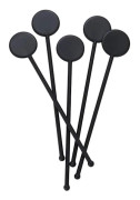 200-pack 7 tum 17 cm Svarta Återanvändbara Cocktailpinnar Premium Drink Mixing Sticks