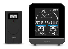 Hama La Gomera, Svart, Grå, Utomhusbarometer, Utomhushygrometer, Utomhustermometer, hygrometer, Termometer, Barometer, hygrometer, Termometer, 50 m...
