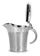 Dubbelisolerad såssnipa - Såskanna i rostfritt stål med gångjärnslock, perfekt för sås eller grädde (500 ml)