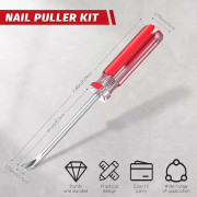 Nail Puller 3mm U-Tip Staple Remover Tool Staple Lifter Staple Remover Rivet Screwdriver Puller Nail Remover from Wood, Red