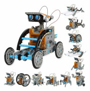 STOL 12-i-1 solcellsrobotleksaker för barn, 190 delar solcellsrobotkit, pedagogiskt vetenskapsbyggset för pojkar och flickor 8-10 år