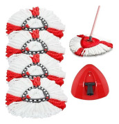 4 st mikrofibermopphuvuden + 1 mopphuvud kompatibel med Vileda 2-i-1 Turbo-mopp, O-Cedar