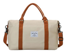 Vattentät Slitstark Gymväska 41x15x28cm Sport Rese Duffelväska med Vått och Torrt Fack för Män och Kvinnor Simning Fitness Khaki
