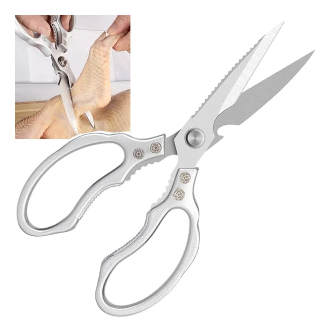 Multifunctional Stainless Steel Scissors, Durable Sharpness, Easy to Clean, Professional Kitchen Scissors, 23 cm