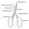 Multifunctional Stainless Steel Scissors, Durable Sharpness, Easy to Clean, Professional Kitchen Scissors, 23 cm
