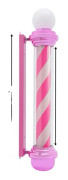 Barber Pole Lampa, Roternade Design, Energisnål LED,Rosa