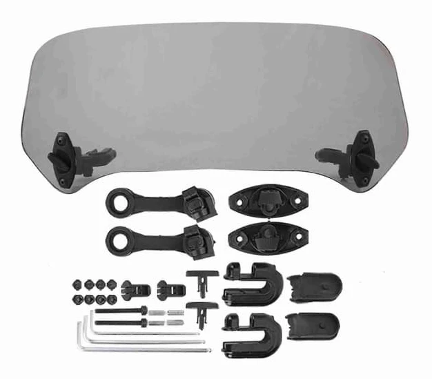 Universal Motorcycle Modified Windshield Windscreen Spoiler Air Deflector Smoked