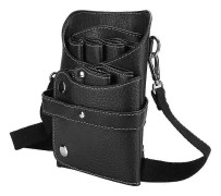 Scissor Holder, PU Leather Hairdresser Scissor Holder, Hairdressing Tool Bag, Hair Salon Scissor Storage Waist Bag for Hairdressers (B