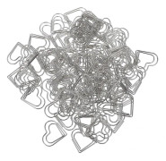 100 st metallhjärtformade gem, nya små gem, kontorshjärtformade gem