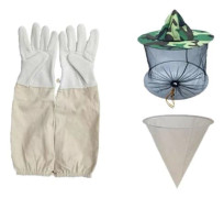 Beekeeping Tool Kit Protective Gloves Veil Hat Net Equipment Anti-bee Safety Gear for Beekeepers