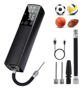 Electric Ball Pump with LED Digital Display, Battery Operated, Suitable for Football, Basketball, Volleyball, Rugby, Balloons and Inflatable Rings