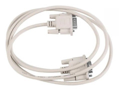 1,4M RS232 DB9 9-stifts hane till VGA Video 15-stifts hane adapterkabel Ljusgrå