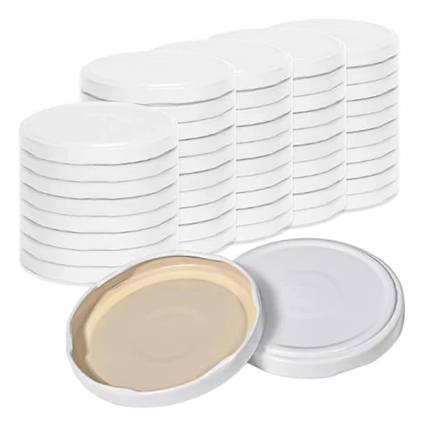 50 pcs Screw Caps for Type 82 - Replacement Lids Compatible with Canning Jars