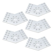 5 Pcs Aluminum Alloy Hole Plates, Hole Pattern Bracket for Robots, Engineering Equipment, Connecting Fixed Parts 3108-0002-0001