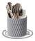 Makeup Brush Holder Storage Box, 360 Rotating Multifunctional Pen Holder, Storage Box, Can Store Lipstick, Comb, Beauty Tools (Grey)