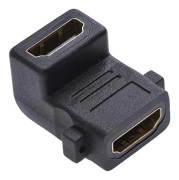 2-Pack - Vinklad HDMI Hona till Hona Adapter - Guldpläterad