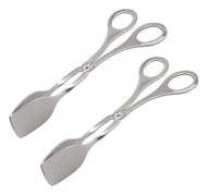 2 Pieces Kitchen Tongs Grill Tongs Pastry Tongs Serving Tongs Multifunctional Tongs Scissor Shaped