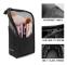 Makeup Brush Bag Semi-Clear Standing Zipper Pouch (Black)