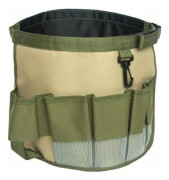 TS Garden Tool Belt Tool Belt, 600D Oxford Cloth Waterproof Bucket Multifunctional Foldable Transparent Pockets Garden Organizer