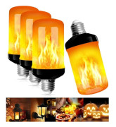 E27 LED-lampa, 4 W LED-låga med 4 ljuslägen, 1800 K retro lågeffekt dekorativ lampa för restaurang, kafé, bar, glödlampor, 4 st