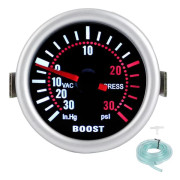 2-in-1 12V Turbo Boost Gauge ?30?30PSI Pointer Car Turbo Pressure Gauge High Accuracy 12 12