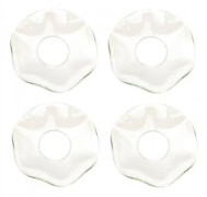 Ljusmanschetter för kronljus 4-pack vågiga i glas från Swerox