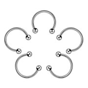 Fake Piercing 8-pack in Silver - Perfect for Costumes and Halloween Silver Silver one size
