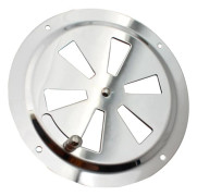 Runt ventilationsgaller, justerbar ventilationsöppning i rostfritt stål, tilluft och frånluft 125mm (5\")