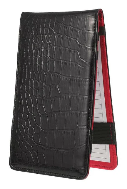 Golf Scorecards Holder PU Leather Score Keeping Book Scorecards Recording Notebook