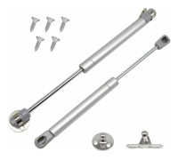 Set med 2 gasfjädrar, 60N/6 kg möbelfjäder gasstötdämpare, mjukstängande gångjärn, hydraulisk fjäder skåpfjäder för kök, A